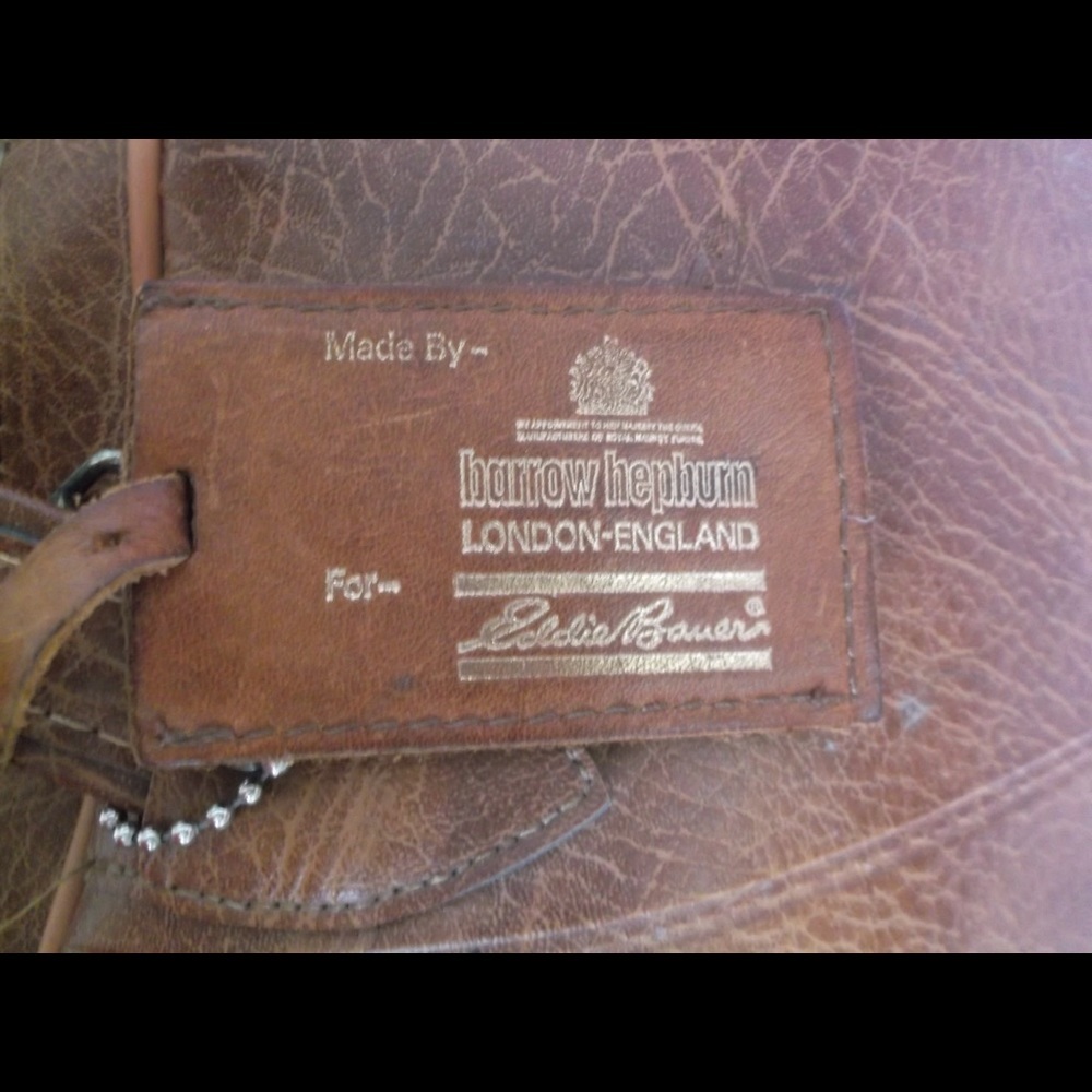 Vintage Leather Eddie Bauer travel bag RARE - Picture 2 of 8
